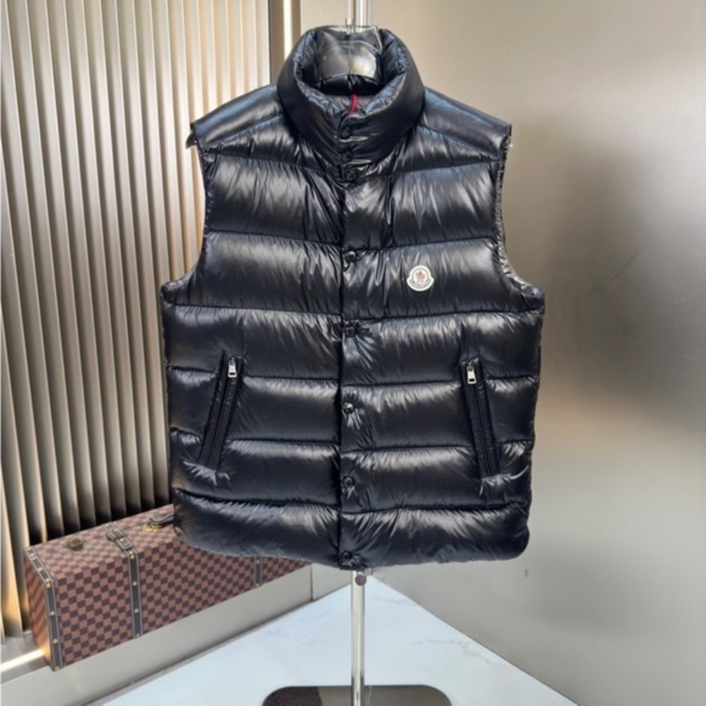 Moncler Shiny Black Puffer Vest
